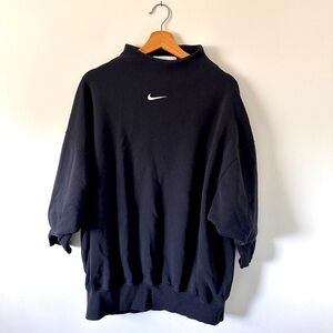 Nike - Phoenix Fleece Over-Oversized Mock-Neck 3/4-Sleeve Sweatshirt